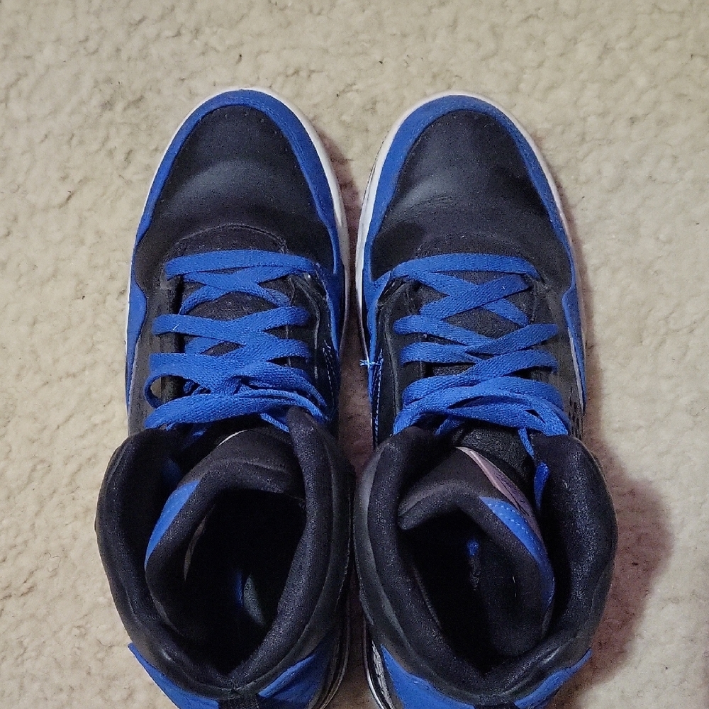 Blue and Black Jordan Sneakers